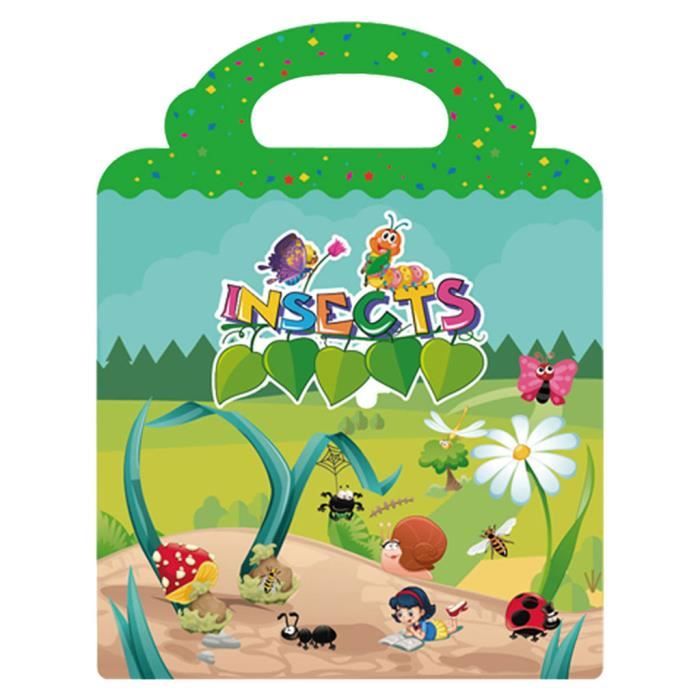 Livre d'autocollants pour enfants bricolage livre d'activités jouets  cadeaux pour les enfants en bas âge de 3 à 8 ans insectes - Cdiscount Jeux  - Jouets