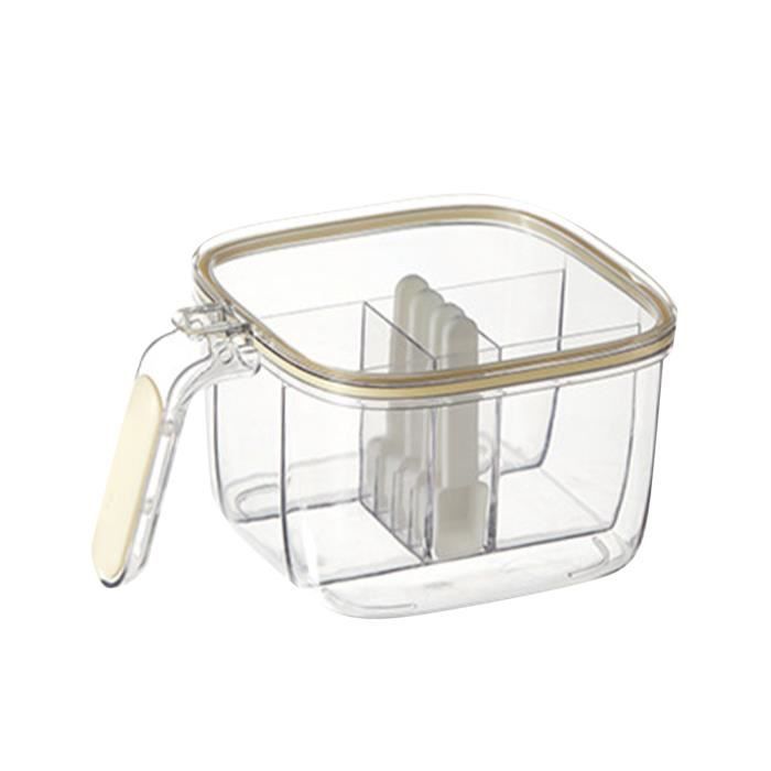 FLEXMAN Boîte D'Assaisonnement Dorée En Acier Inoxydable - Pot à Épices Élégant Pour Sel, Sucre Et Poivre