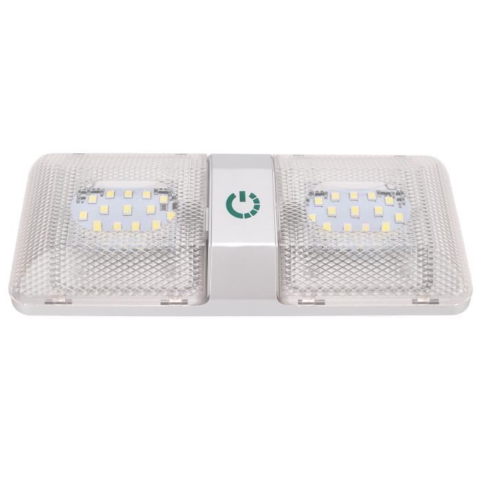 Etomvoop 4Pcs 12V 46 LED Éclairage de plafond dôme pour caravane, éclairage intérieur de camping-car avec interrupteur marche/arrêt, éclairage d'intérieur pour camping-car, camping-car, véhicule