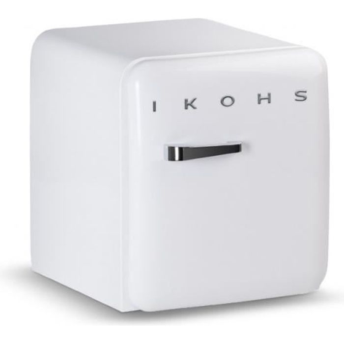 Mini Frigo Bar Ikohs Refrigerateur Blanc Vintage Retro 50 48l 39db