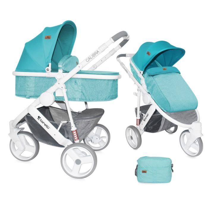 Poussette 3 2025 roues bleu