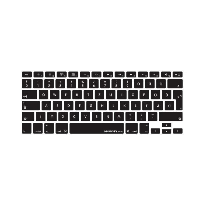 MiNGFi espagnole Clavier Coque de Protection/Couverture pour MacBook Pro 13 15 17 et Air 13 EU/ISO Keyboard Disposition Silicone Skin Rouge/Red
