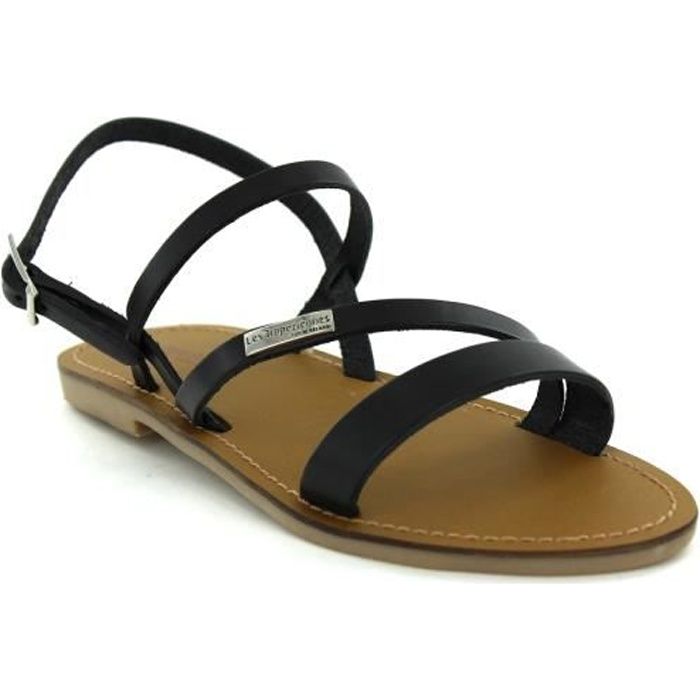 Sandale noir femme plate Clearance