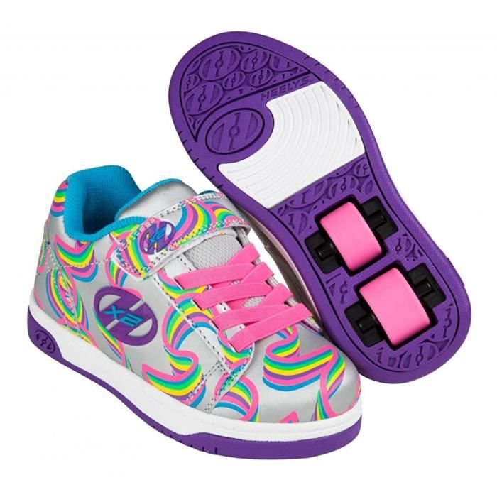 Heelys Chaussures à roulettes Dual Up argenté/violet/arcenciel