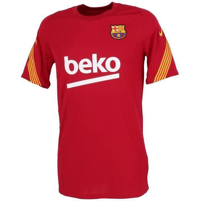 Maillot de football Barca maillot train h fcb Nike Rouge Homme Manches courtes Cdiscount Sport