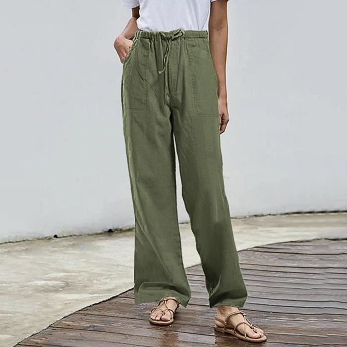 Pantalon décontracté femme clearance