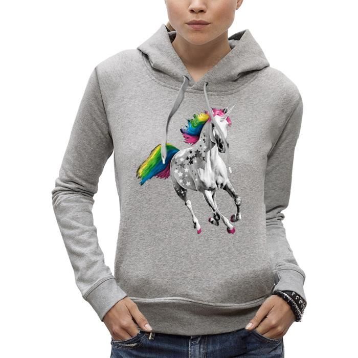 Sweat à Capuche Licorne Gourmande