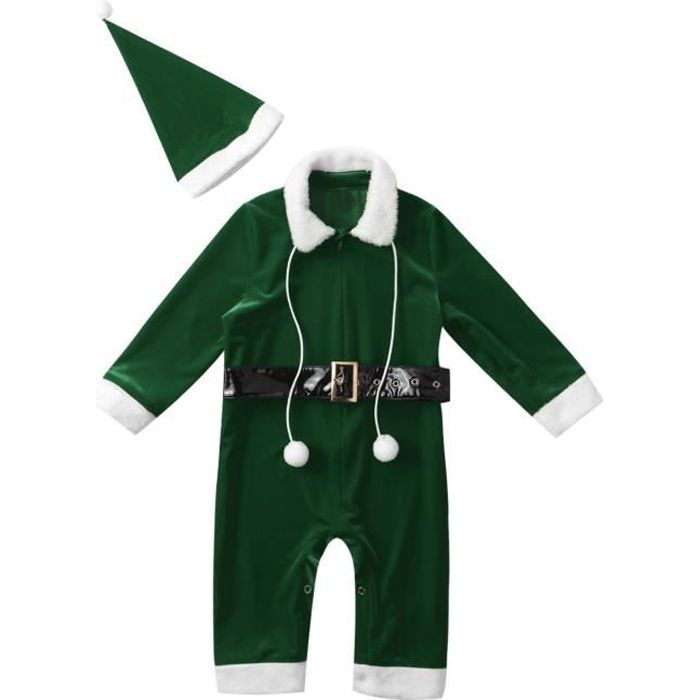 Dpois Ensemble Noel Bebe Fille Garcon Barboteuse Naissance Pyjama Noel Body Combinaison Grenouillere Chapeau Noel Pere 6 Mois 4 Ans Vert Cdiscount Pret A Porter