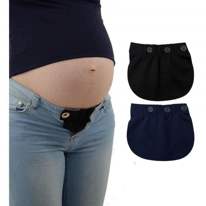3 tailles Ajustement de la Ceinture Extensions de Pantalon de Maternité ajustables Extension de la taille jusquà 24 semaines de grossesse Bande de Ventre Élastique 4,7 jusquà 12 cm 