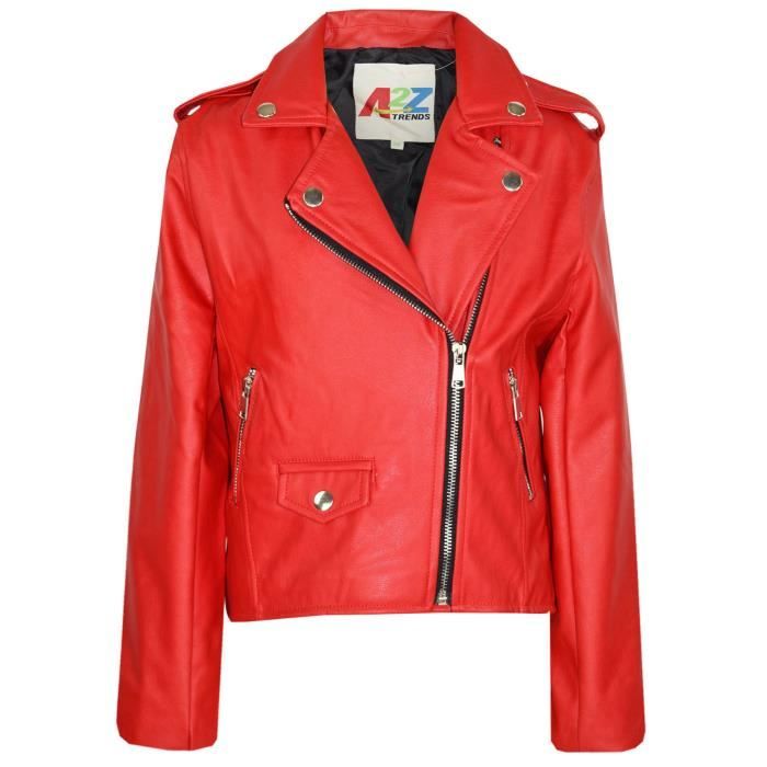 HUGO - Blouson De Motard En Cuir Avec Manches Zippées - Noir