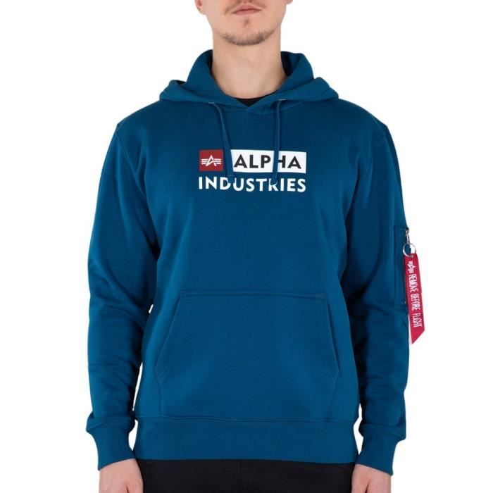 Sweatshirt à capuche Alpha Industries Label - Sweatshirts Homme