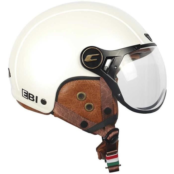Casque moto CGM Ebi Vintage - blanc - taille XS (53/54 cm)