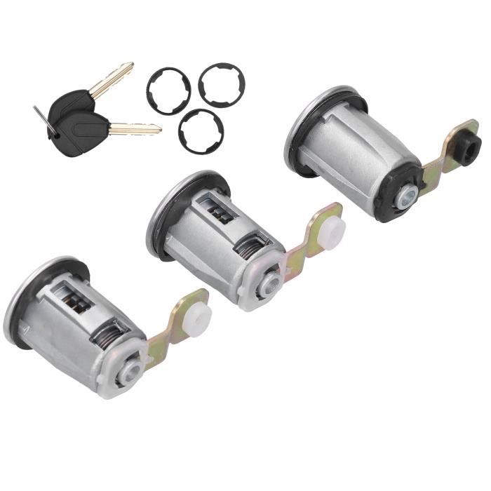 Omabeta Ensemble de cylindre de serrure de porte 3pcs Cylindre Barillet de Serrure de Porte avec Clés 252522 auto portiere