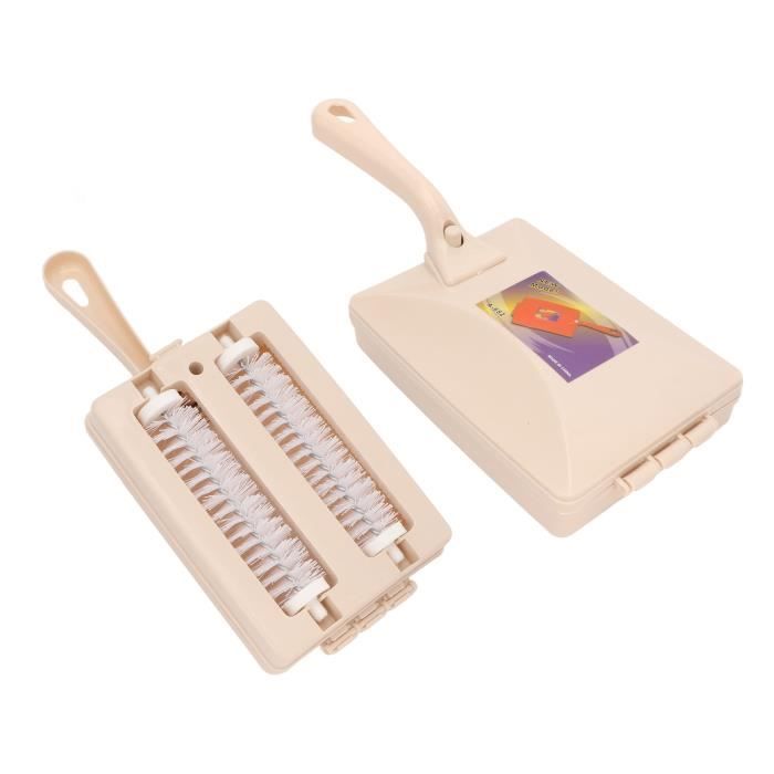 Brosse Balayeuse Double Rouleau - Ramasse Poils Animaux, Miettes, Poussière - Sans Fil Pour Table, Canapé, Lit