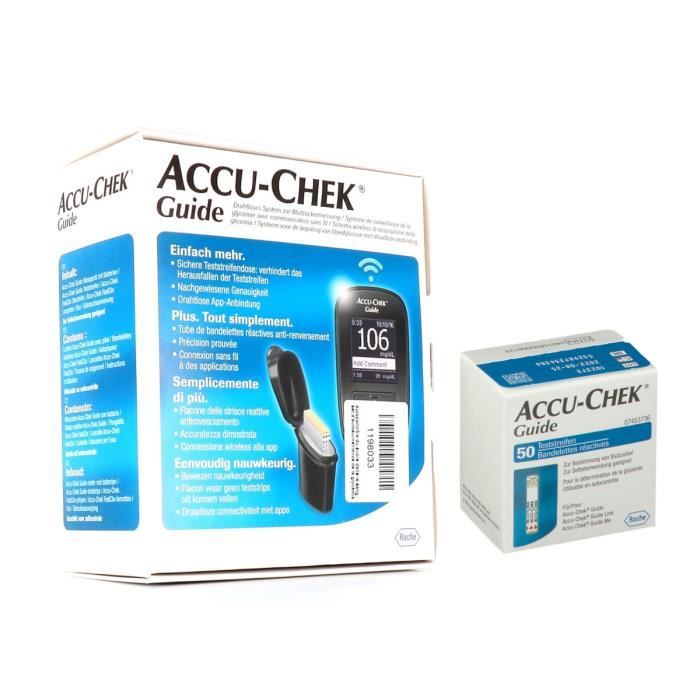 Accucheck Guide Kit Lecteur + bandelettes en boite de 50 Cdiscount