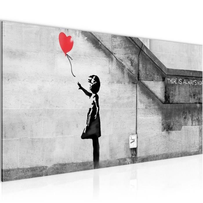 Runa Art Tableau Banksy Lavant Zèbre - Décoration Murale Moderne Toile 1 Pièce - Art Urbain Coloré