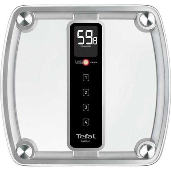 Pèse-personne Tefal PP5150 Evolis - Gris - Electronique - Portée 160 kg