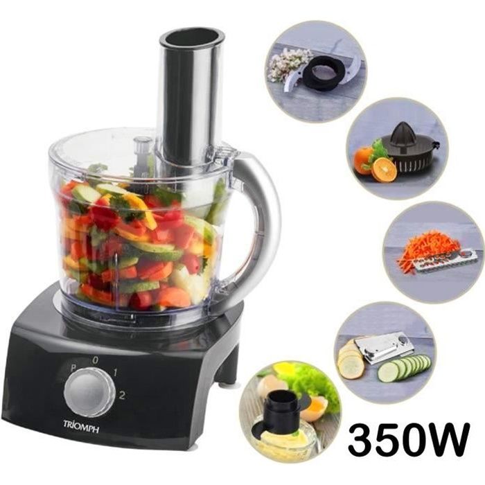 Robot de cuisine multi fonctions 1L - 350W - Noir