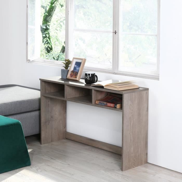 urban meuble - table d'appoint de style rétro - table console - 3 casiers - 100*30*60cm