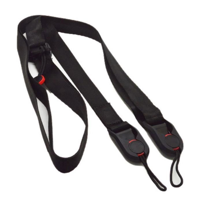 VGEBY Sangle de caméra coulissante Sangle pour appareil photo coulissant, sangle d'épaule professionnelle légère sport aviron Noir