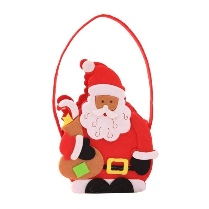 Décorations De Fête De Noël Sac De Père Noël Étui À Cordon Sac Cadeau De Noël  Pour Bonbons Biscuit Chocolat Et Petit Sac - Cdiscount Bricolage