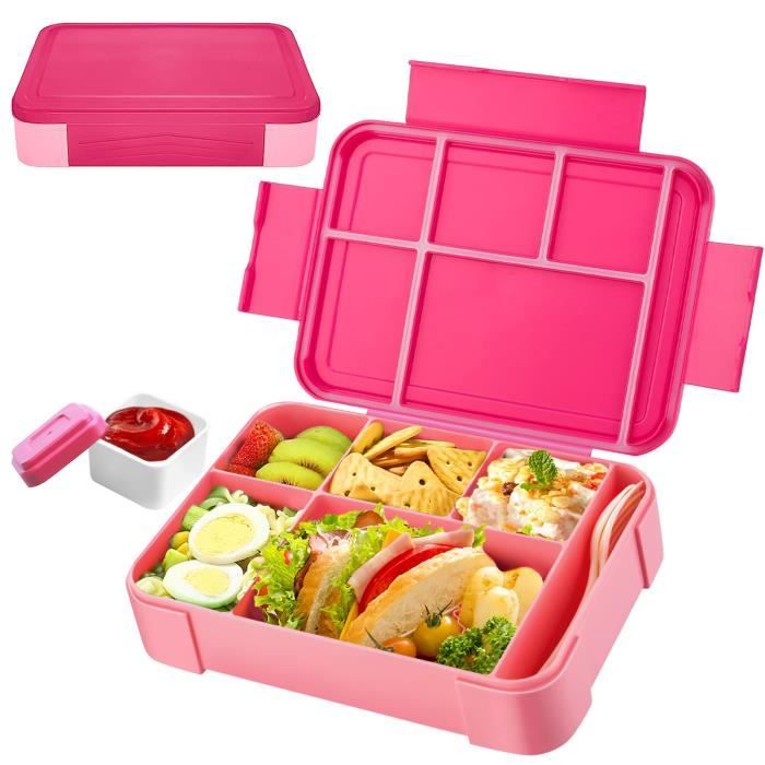Bento Lunch Box Enfant Adulte avec 5 Compartimentée, 1300ML Boite