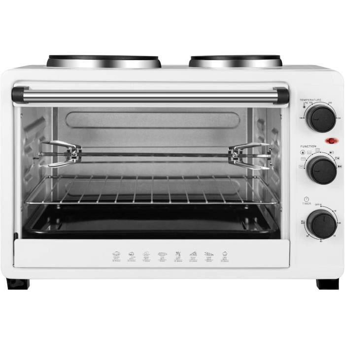 Woltu Mini Four Electrique Avec Minuterie Four A Rotir 48 Litres 2000 W Blanc Achat Vente Mini Four Rotissoire Cdiscount