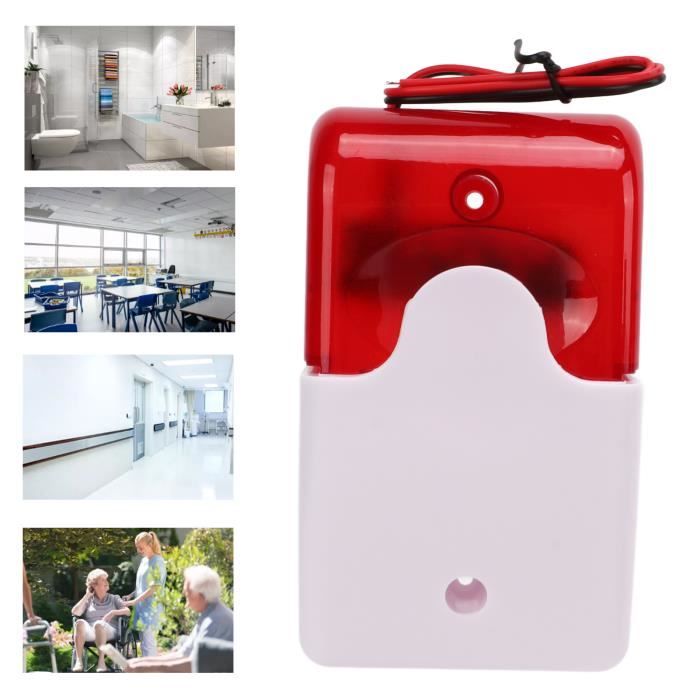 Alarme Stroboscopique 120 DB - Flash Rotatif Rouge IP54 - Pour Machines Et Sécurité - 220V
