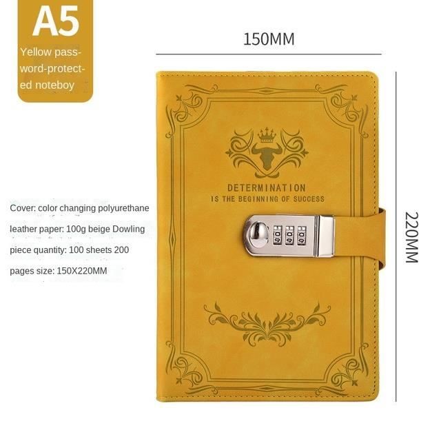 Carnet Journal Intime Avec Serrure à Clé Et Cœur – Mot De Passe, Pour écrire Ses Voyages