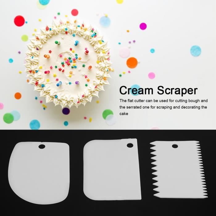 Set De 4 Spatules à Glaçage Cisixin - Acier Inoxydable - Pour Gâteaux, Fondant, Décoration - Lot Outils Pâtisserie