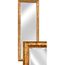 Miroir avec Cadre Couleur Argente pour Salon Cadre en Bois Massif BD ART Miroir Mural Rectangulaire 46 x 136 cm Couloir et Dressing 