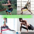 5 Bandes Elastiques Fitness - 5 niveaux de résistance - 100% Latex Naturel - Equipement Sportif - Remise en Forme - Musculation-1