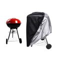 Housse de Protection Barbecue, Housse/ Bâche Barbecue Imperméable , Kit de revêtement de barbecue avec Sac de Rangement Noir-1