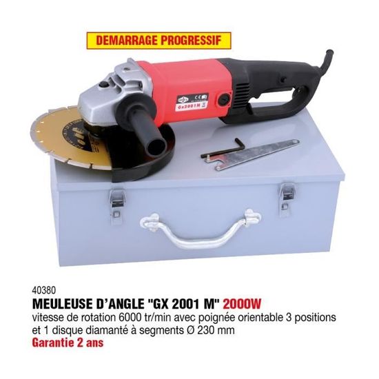 Meuleuse d'angle 230 mm type “gx 2001M” - RONDY - Cdiscount Bricolage
