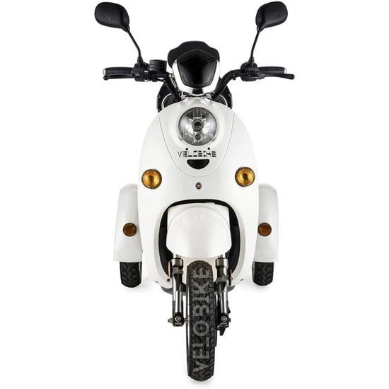 Scooter électrique 3 Roues VELECO ZT63 Blanc - 650W - 40-50 Km D'autonomie - Pour Adultes Et Seniors