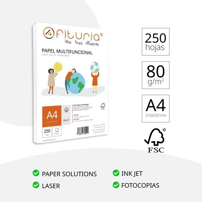 OFITURIA COM0572 papier, Wit, 50 stuks