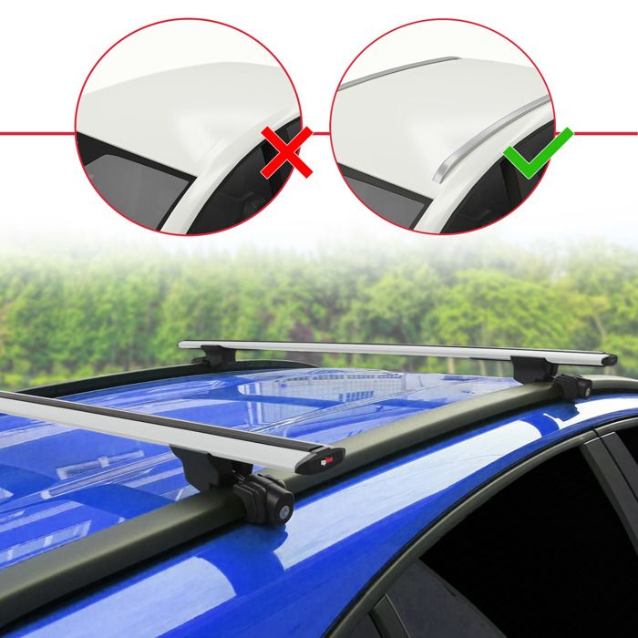 Barres De Toit ACE-4 Aluminium Gris – Compatible Nissan Note E11 2004-2012 (sans Rails D'origine) – 2 Barres Porte-Bagages 75 Kg Max