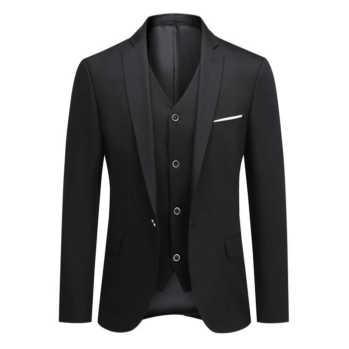 Costume 3 Pièces Homme Allthemen - Veste, Gilet, Pantalon - Navy, 3XL - Mariage Ou Bureau
