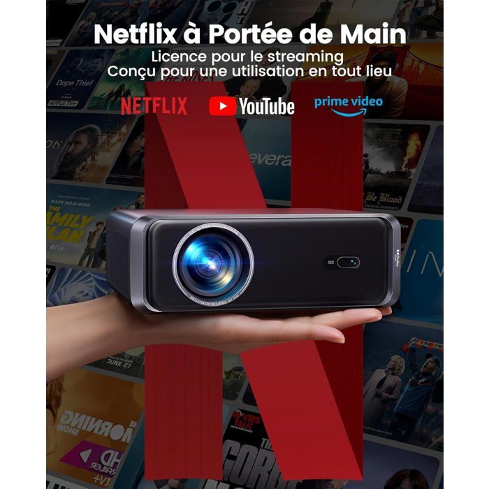 Vidéoprojecteur 4K iWIMIUS P65 | 1000 ANSI | Netflix Officiel