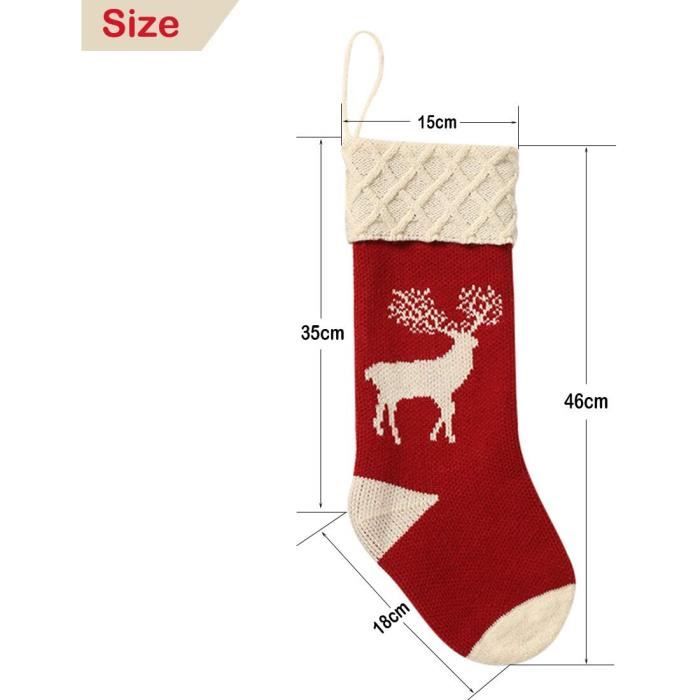 Chaussette De Noël Décorative Motif Cerf Camouflage - Environ 45x28 Cm, Polyester Et Flanelle - Pour Cheminée Ou Sapin