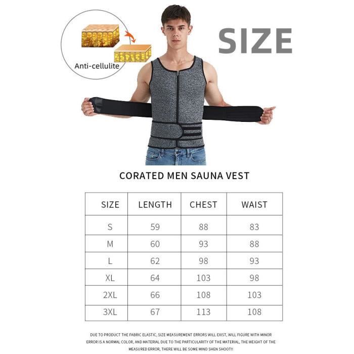 HAIYANG Gilet De Sauna avec Entraîneur De Taille pour Homme - 2 en 1 pour Homme Sweat