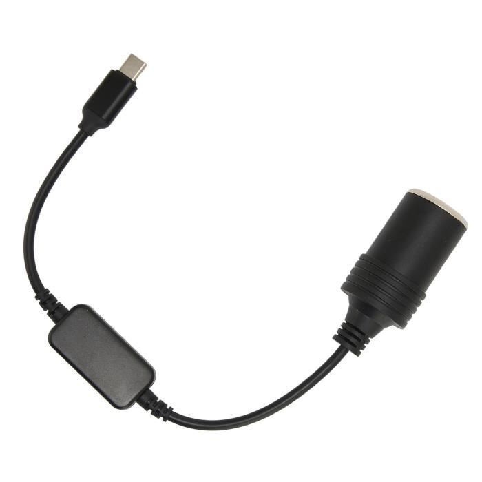 Adaptateur Allume-Cigare USB C vers 12V, 5V USB C Mâle vers 12V Prise  Allume-Cigare Femelle Câble Convertisseur d'alimentation, pour Accessoires