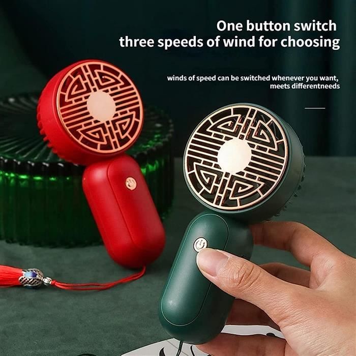 FHE Mini ventilateur portable - Petit ventilateur à piles rechargeable  portatif (vert) - Cdiscount Bricolage