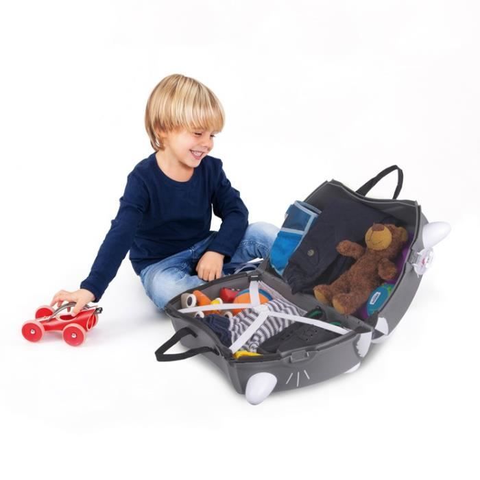TRUNKI Valise Porteur roulettes pour enfants Chat Benny