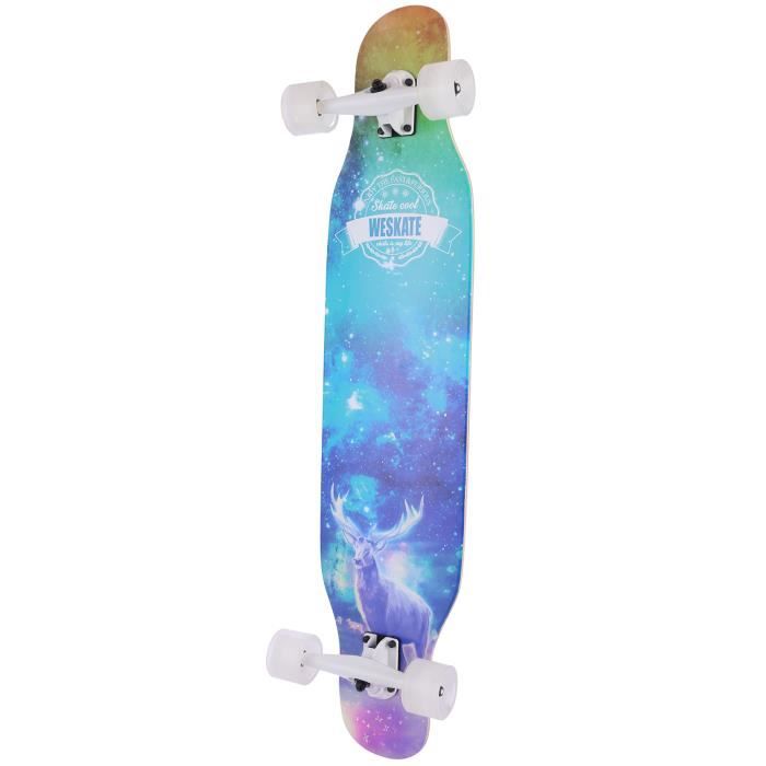 Longboard Caroma 41 Pouces – Érable 8 Plis, Trucks 7'', Roues 70x51mm 80A, Roulements ABEC-11, Charge Max 330 Lbs