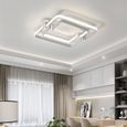 40W Minimaliste LED Plafonnier Moderne Lampe de Plafond Carré Blanc Éclairage de Bureau Dimmable Avec Télécommande Intérieur-2