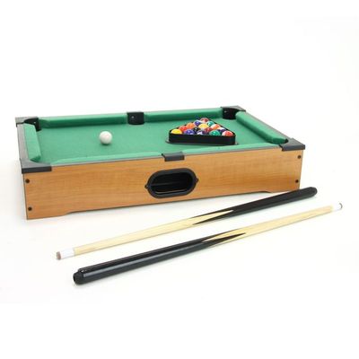 Relaxdays - Mini Table De Billard 51x31 Cm - Avec 2 Queues, 16 Boules, Triangle Et Craie - Jouet Bois