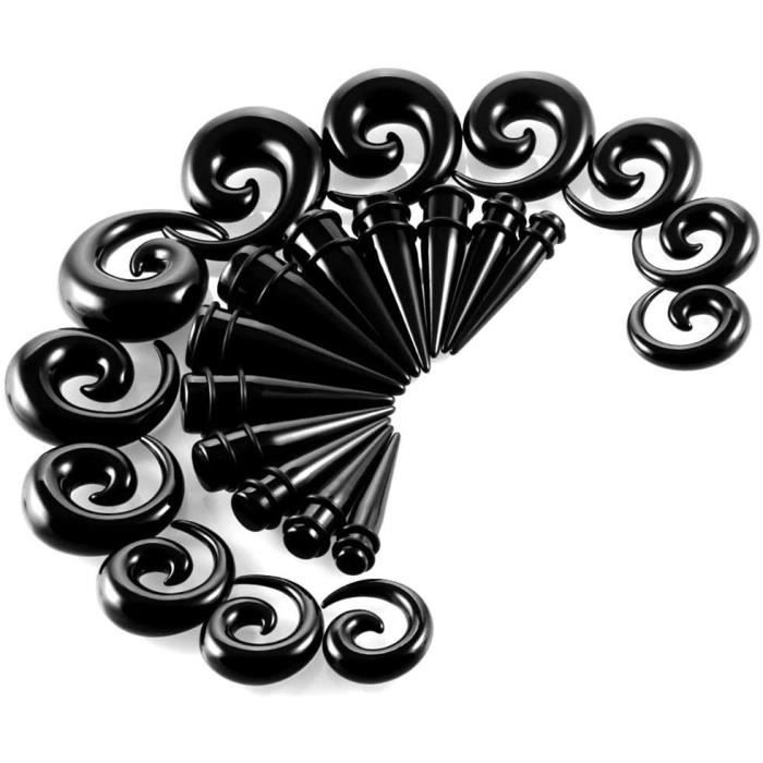 Écarteurs Oreilles Tunnel En Bois Noir - Lot De 2 Pièces, Taille 18mm (0G) - Surface Lisse Hypoallergénique - 4