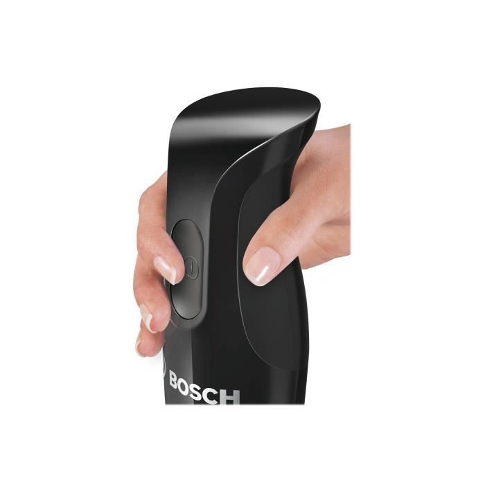 Mixeur Plongeant Bosch MSM2610B CleverMixx - 600W, 4 Lames, Hachoir Inclus, Noir/Gris
