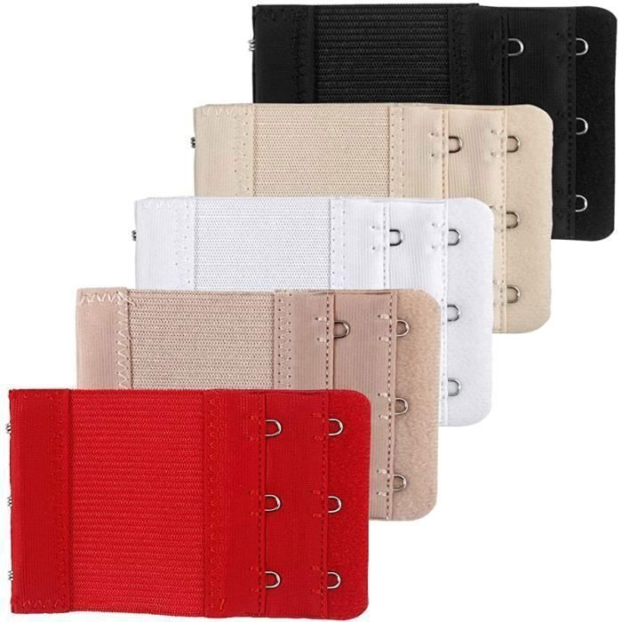 Extensions Soutien-Gorge VALICLUD - Lot De 10 - 3 Crochets - Couleurs Aléatoires
